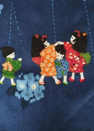 🎎 🤩 интересный батистовый платок, бандана с японскими детками😍 51х513 фото