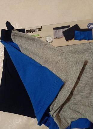Трусики для мальчика боксеры 3 шт в наборе pepperts (классное качество) 122/128 4102