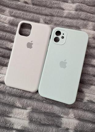 Белый чехол на айфон 11 силиконовый iphone silicone case6 фото