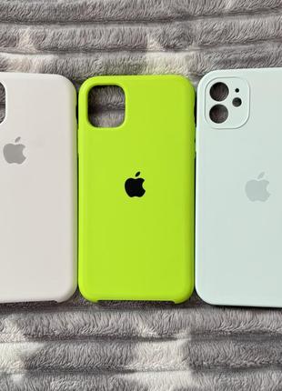 Белый чехол на айфон 11 силиконовый iphone silicone case4 фото