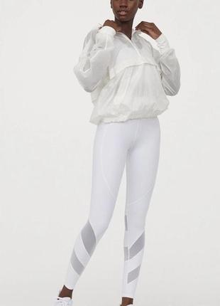 Фірмові спортивні білі лосіни h&m