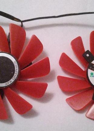 Кулер вентилятор для видеокарты xfx rx470 rx570 rx580 85мм fdc10u12s9-c 4pin  (пара)