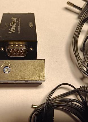 Видеоудлиннитель по витой паре cat 5e aten ve022 vga+audio - rj45