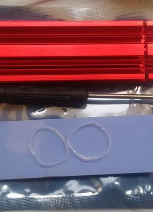 Радиатор для ssd m.2 красный 5 мм