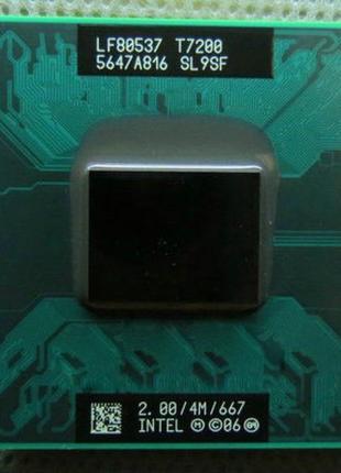 Процессор для ноутбука 2ядра intel core 2 duo t7200 2ghz socket m