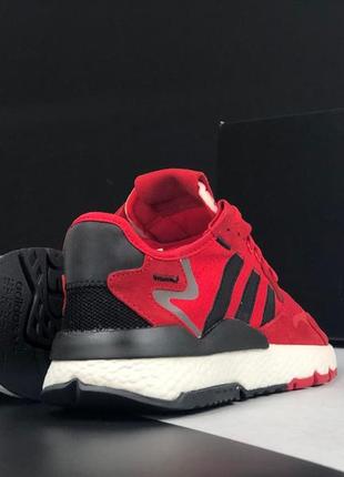 Мужские замшевые, красные стильные кроссовки adidas nite jogger. от 41 до 45 гг. 12222 дш3 фото