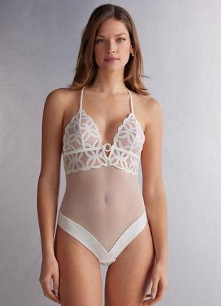 Невероятное боди женские кружевное с сеткой intimissimi