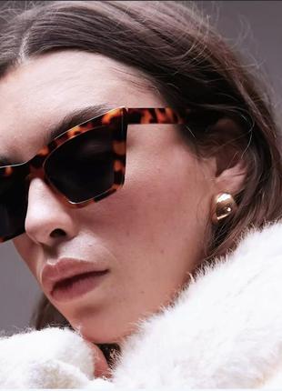 Черепаховые солнцезащитные очки "кошачий глаз" topshop