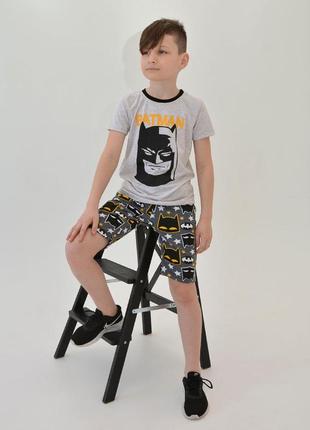Комплект для хлопчика, футболка і шорти, бетмен кулір/двунитка2 фото