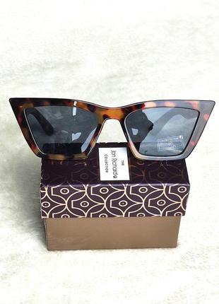 Черепаховые солнцезащитные очки "кошачий глаз" topshop8 фото