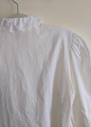 Винтажная блуза с оборками и объемными рукавами готика романтизм викторианский стиль6 фото