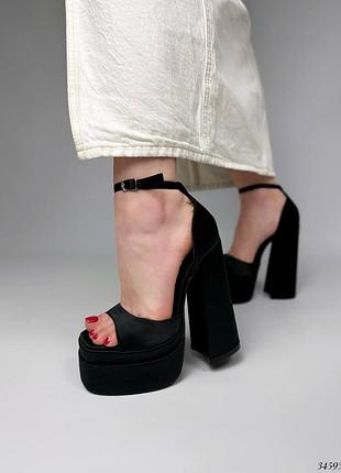 Ефектні босоніжки на високих підборах в стилі братц атласні ❤️❤️❤️❤️