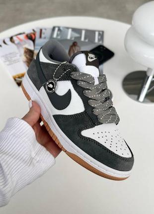 Замшевые кроссовки nike dunk smoke gum3 фото