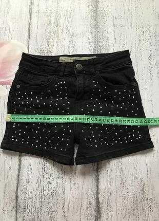 Крутые джинсовые шорты в стразах denimco 7-8лет 5