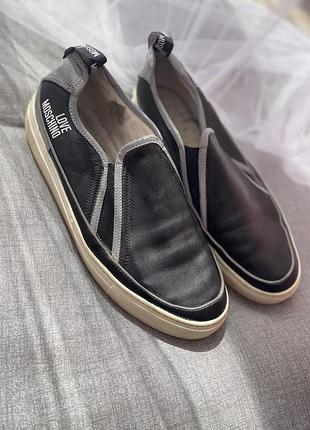 Мужские слипоны мокасины от moschino 43 размер