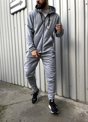 Чоловічій весняний спортивний костюм nike зіп худі на змійці + штани