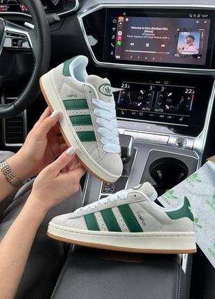 Женские кроссовки istok adidas campus prm gray green