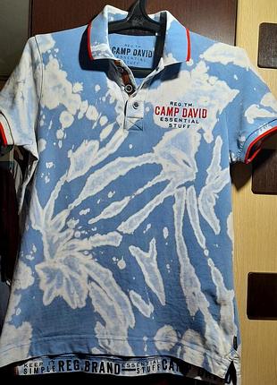 Мужская футболка поло, тай-дай.