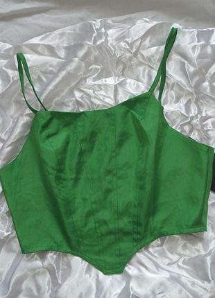 Топ корсетний джинсовий