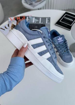 Жіночі кросівки adidas campus x bad bunny blue1 фото