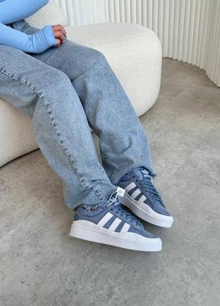 Жіночі кросівки adidas campus x bad bunny blue9 фото