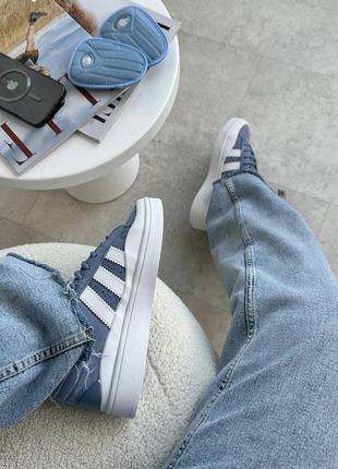 Жіночі кросівки adidas campus x bad bunny blue5 фото