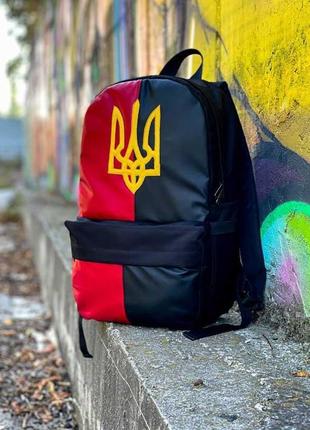 Міський рюкзак-портфель червоно-чорний класичний2 фото
