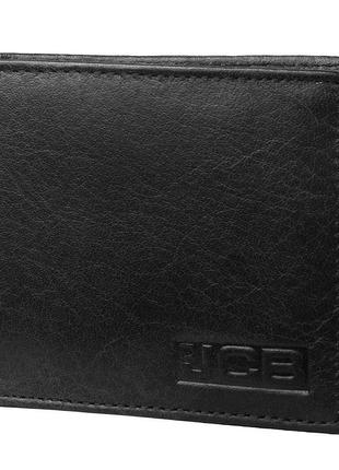Мужской кожаный кошелек jcb 11х9х3 см черный cl0050393