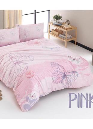 Комплект постельного белья charlotte dijital 160×220 см pink