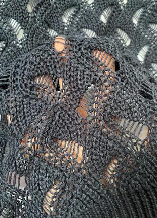 Шикарный нежный вязаный ажурный  свитер короткий рукав/футболка ,bonprix,p.16-229 фото