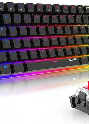 Сток игровая клавиатура ajazz ak33 rgb с красным переключателем