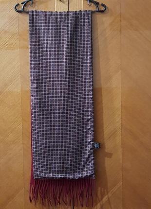 Tie rack angelo basani двосторонній натуральний шарф унісекс шовк вовна