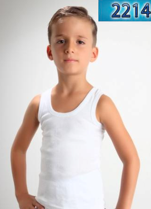 Майка белая  для мальчика   baykar