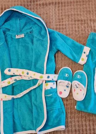Дитячий набір, одяг, халат в басейн. 80р. champion. новий!