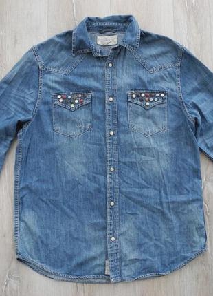 Рубашка джинсовая polo ralph lauren р. l ( сост нового )