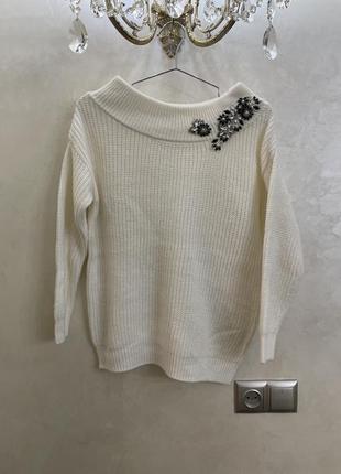 Вʼязаний світер з бісером 6