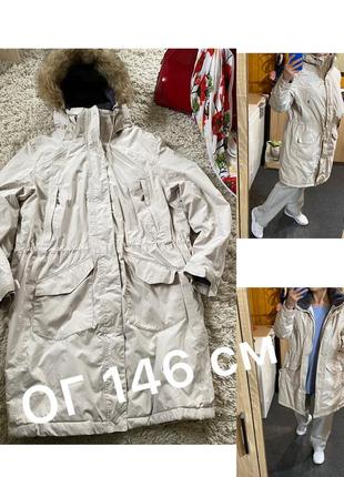 Мега шикарная теплая  удлиненная куртка/парка мембранная ,tchibo,p48-501 фото
