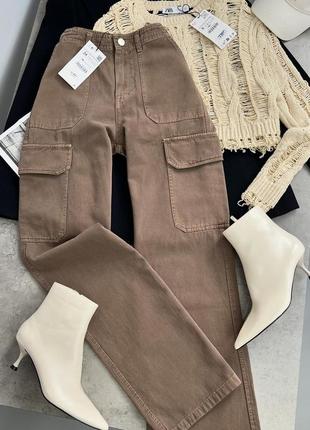 Светло коричневые штаны карго