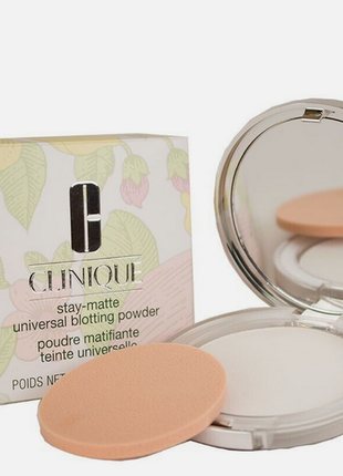 Clinique stay-matte universal blotting powder матуюча пудра1 фото