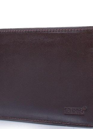 Мужское кожаное портмоне (shi394-4) grass 12х9,5х2 ,5 см коричневый cl0117747