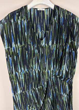 American vintage silk шовкова сукня футболка кокон cos абстрактний принт зелений платье шелк шовк arket6 фото