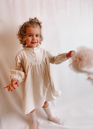 Платье из льна, льняное платье на девочку 2 3 4 лет