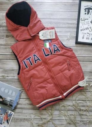 Безрукавка, жилет, червона