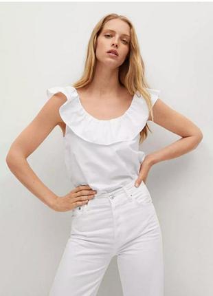 Топ блуза mango котон