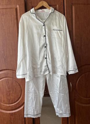 Піжама, атласна піжама , пижама , білий атлас , атлас