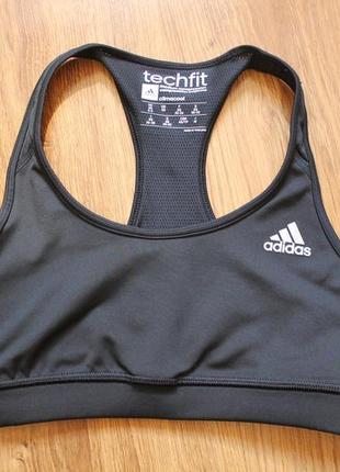 Adidas black tf techfit training sports bra спортивный топ бра2 фото