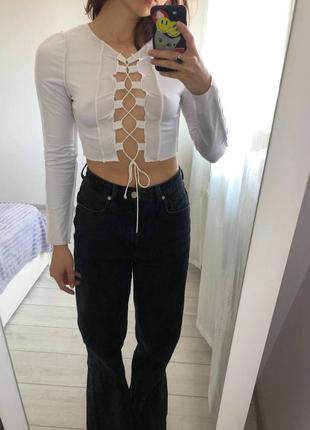 Білий кроп-топ xs/s