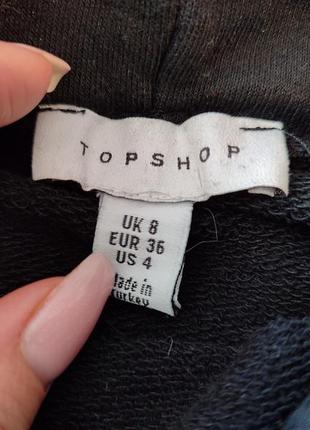 Жіноче однотонне плаття з капюшоном topshop, розмір m, чорний3 фото