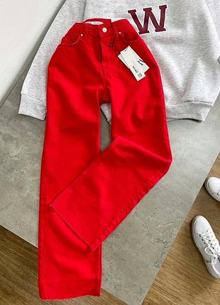 Джинси у трендовому червоному❤️ 6147/080