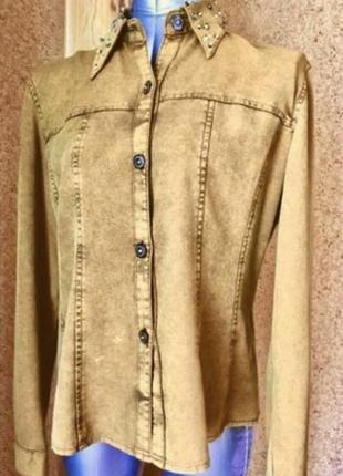 M.r. xue er рубашка с камнями по вороту